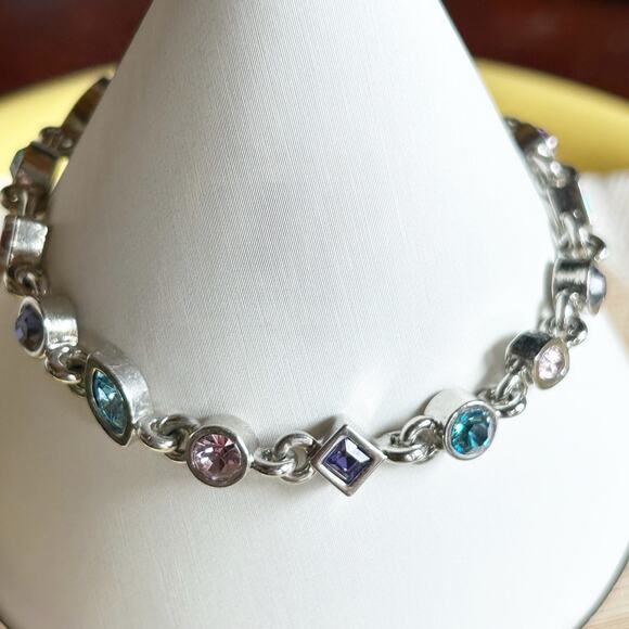 Multi Color Crystal Bracelet M4M - Picture 1 of 6